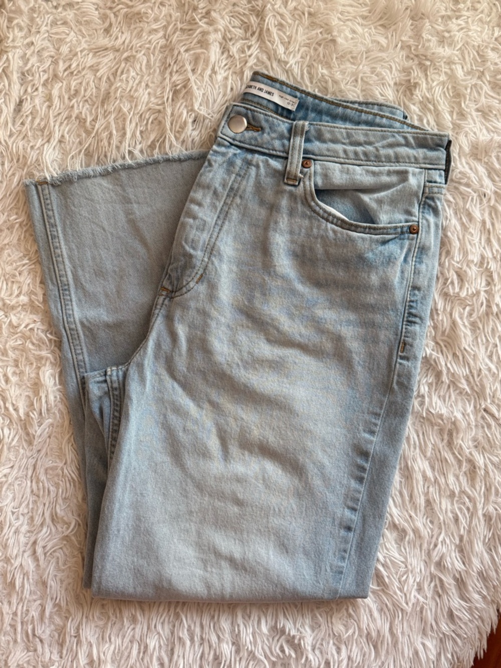 Elizabeth and James Light Blue High Rise Cropped Jeans